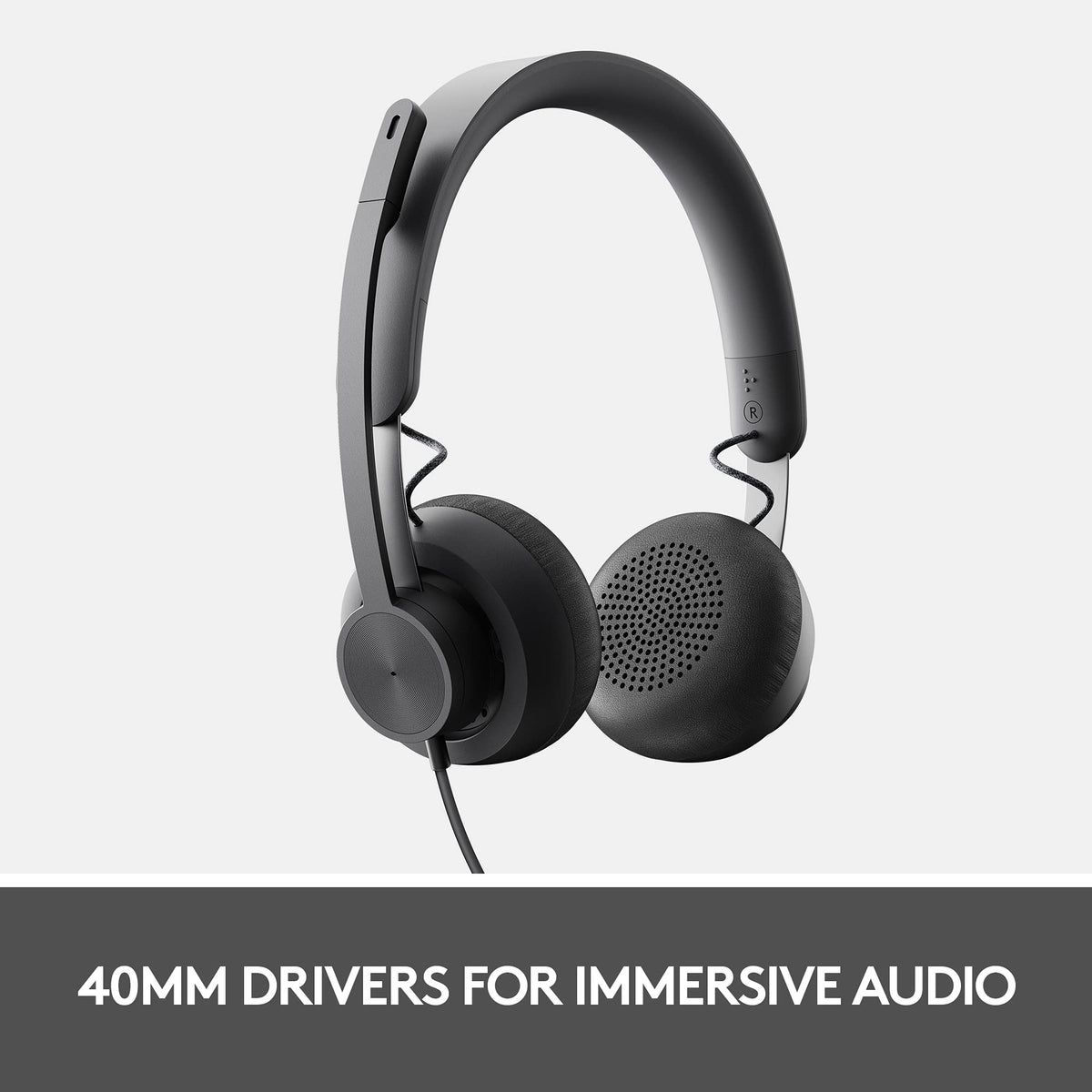Logitech Zone 750 USB-C and USB-A enable plug-and-play on most devices.