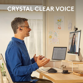 Logitech Zone Rose hybrid ANC reduces background noise for focused listening.