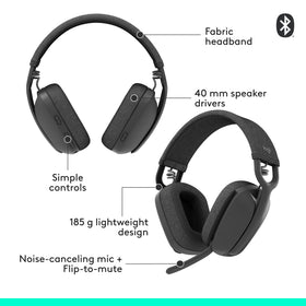 Logitech Zone Vibe 100 long battery life for all-day use