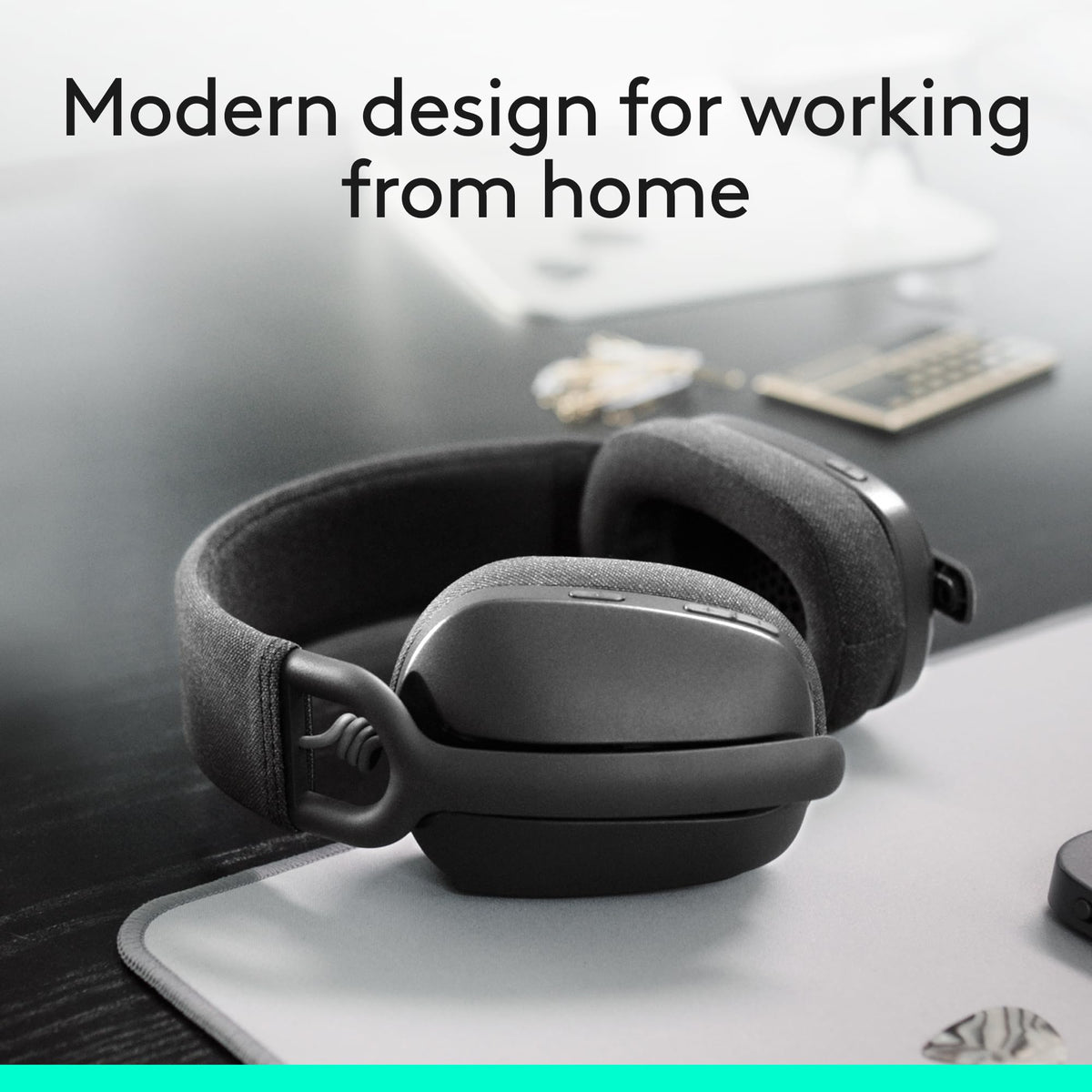 Logitech Zone Vibe 100 ear cushions close-up showing memory foam comfort