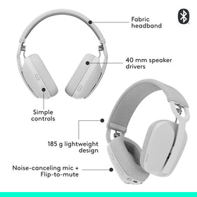 Logitech Zone Vibe 100 easy pairing with Google Meet, Teams, Zoom.