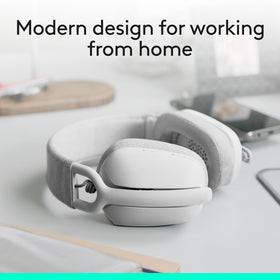 Logitech Zone Vibe 100 noise-canceling mic reduces background noise.