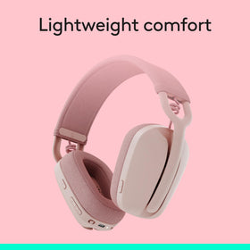 Logitech Zone Vibe 100 rose lightweight design suitable for long wear.