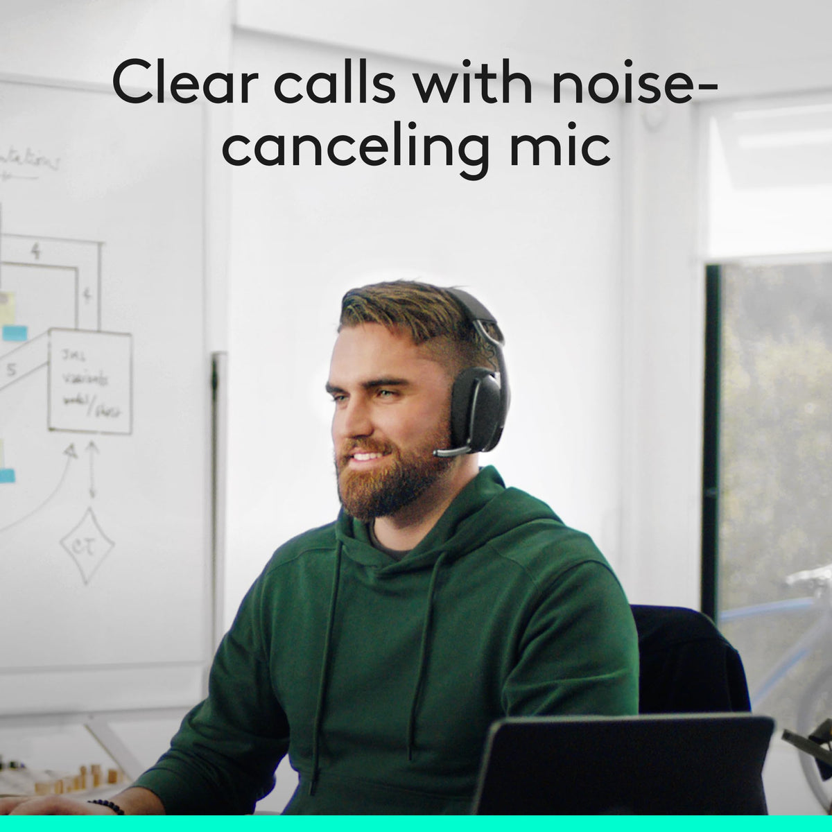 Logitech Zone Vibe lightweight headband ensures comfortable wear.