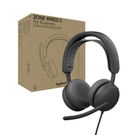 Logitech Zone Wired 2 adaptive hybrid ANC for focused calls and meetings