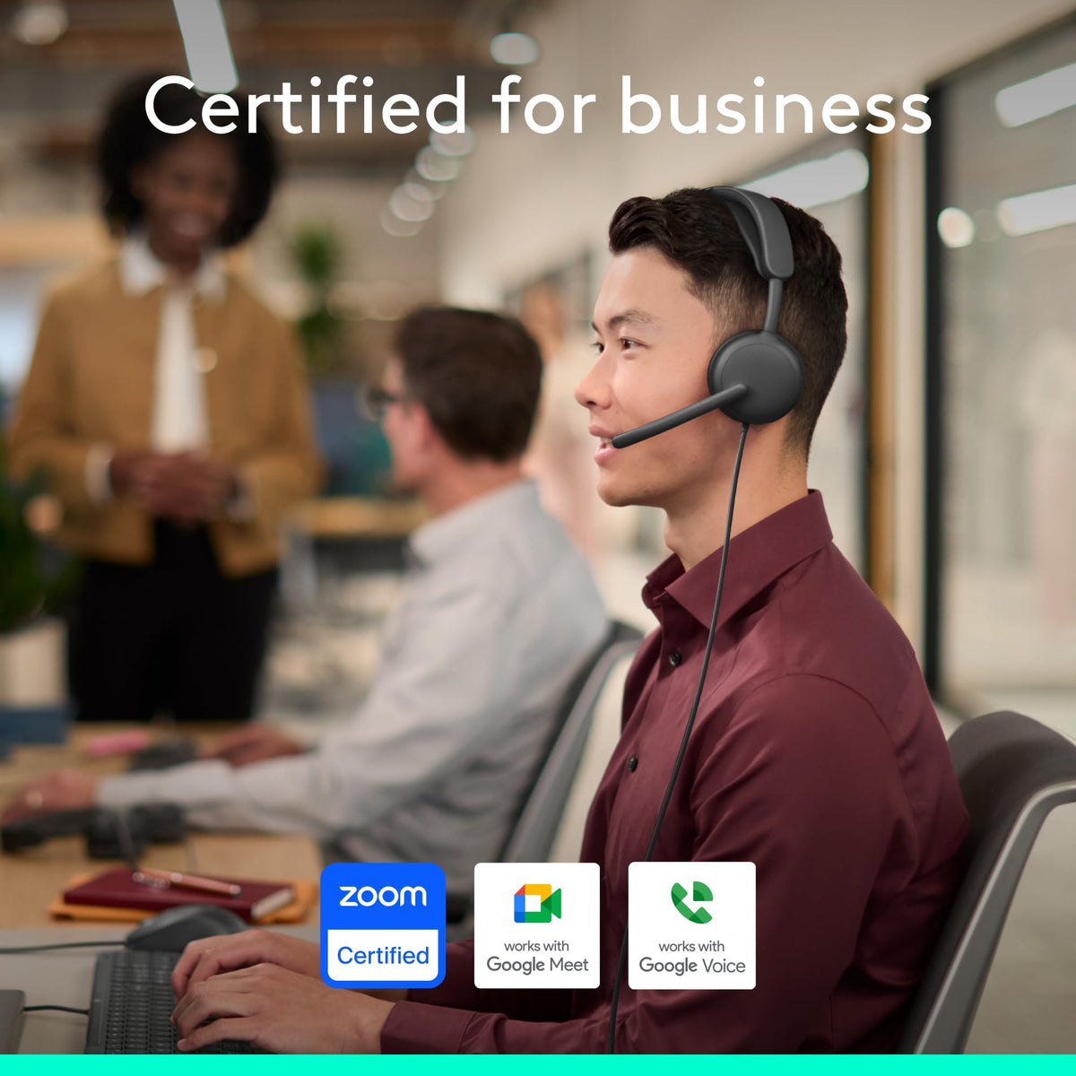 Logitech Zone Wired 2 with noise-canceling mics reduces chatter during calls