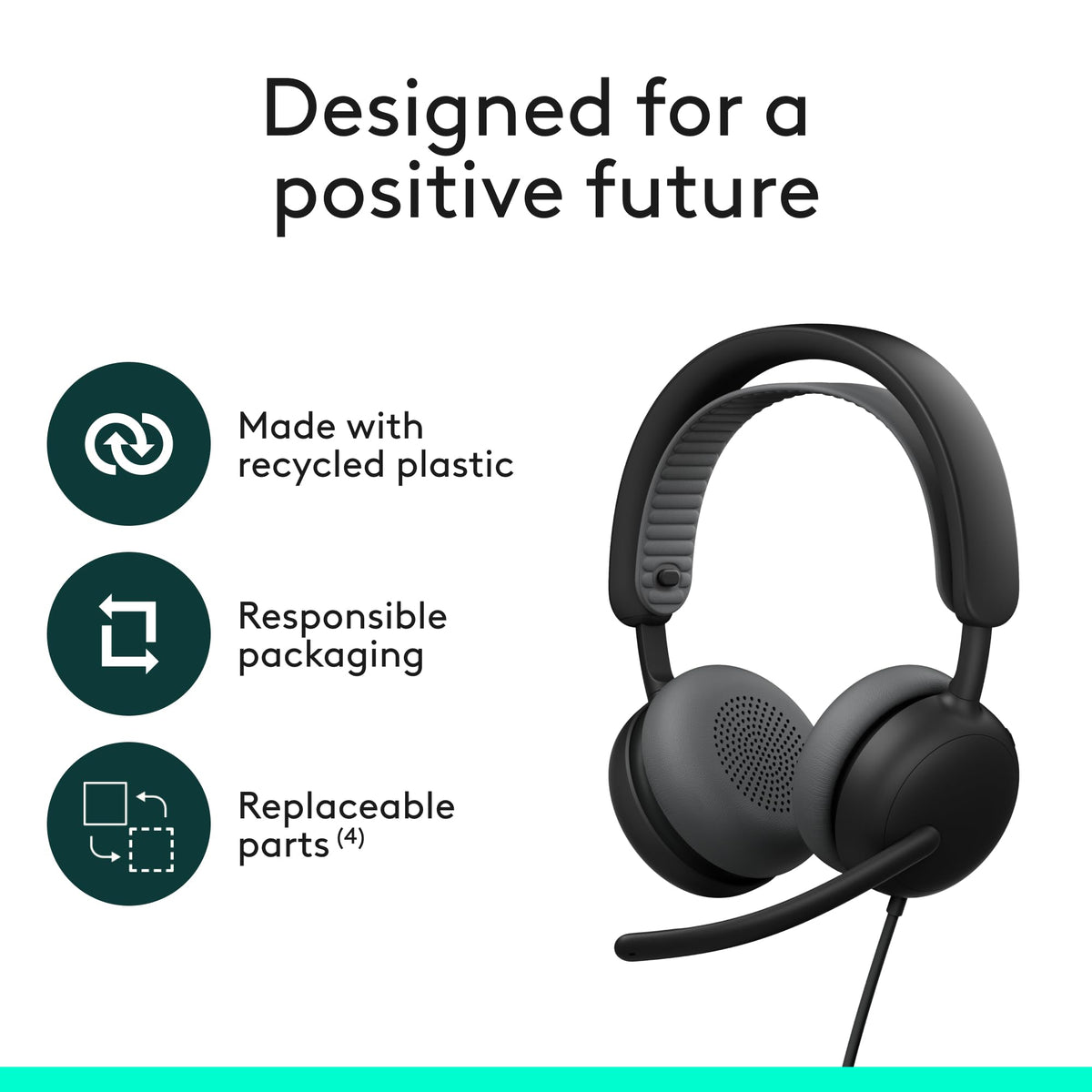Logitech Zone Wired 2 travel-friendly design suits various work setups.