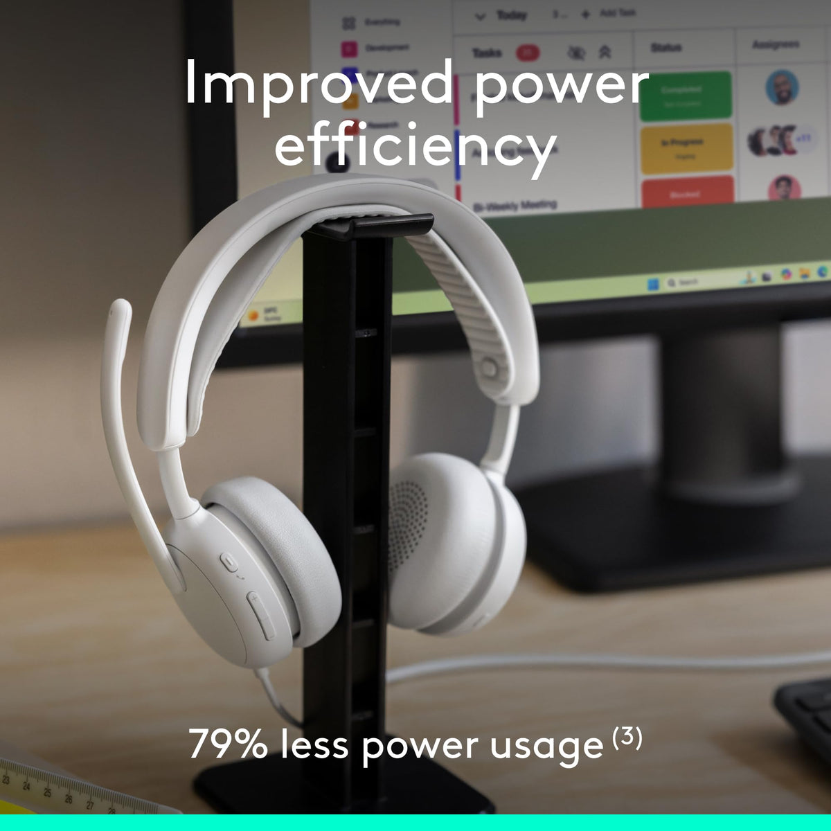 Logitech Zone Wired 2 USB-C adapter ensures easy setup across devices.
