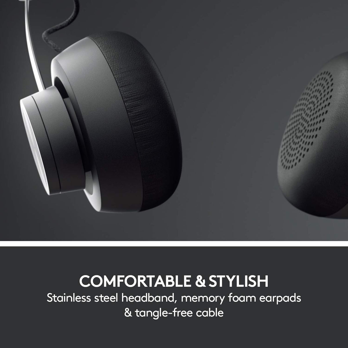 Logitech Zone Wired USB-C with USB-A adapter for easy plug-and-play setup