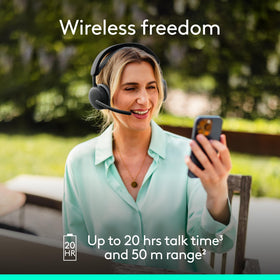 Logitech Zone Wireless 2 ES 40 mm driver detail, delivering crisp highs and warm bass.