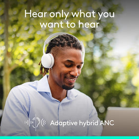 Logitech Zone Wireless 2 ES ANC demo highlighting adaptive noise cancellation in a busy space.