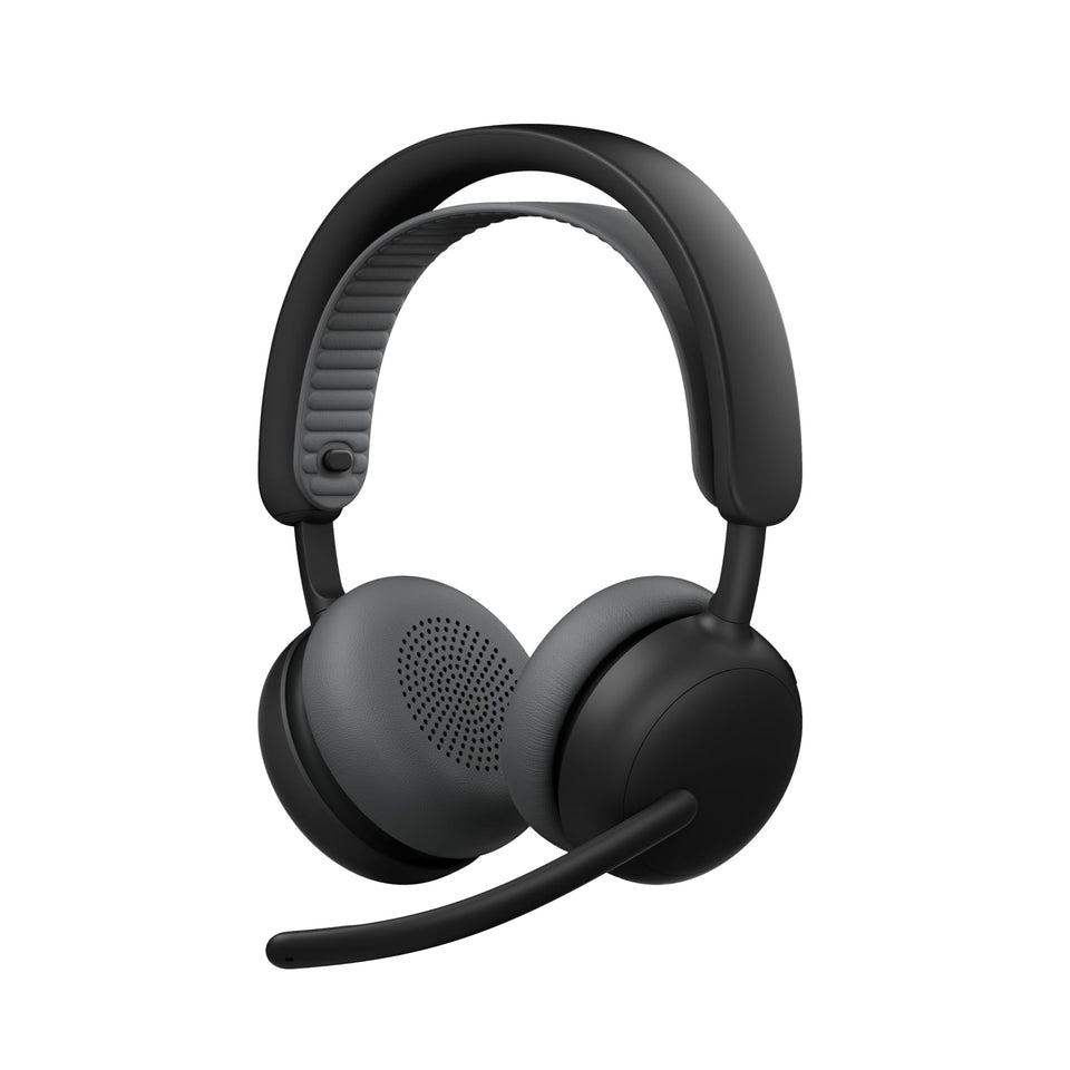 Logitech Zone Wireless 2 ES headset in black, everyday comfort for work and play.