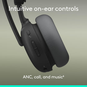 Logitech Zone Wireless 2 ES Logi Tune customization, tailor ANC and mic EQ.