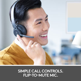 Logitech Zone Wireless Graphite ear pads closeup demonstrate breathable padding for long sessions.