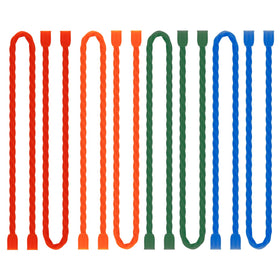 LOIUO blue silicone cable ties organize desk cables neatly