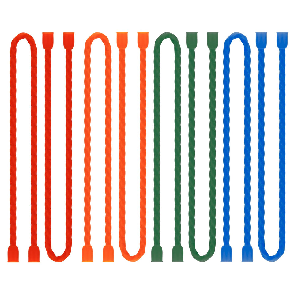 LOIUO blue silicone cable ties organize desk cables neatly