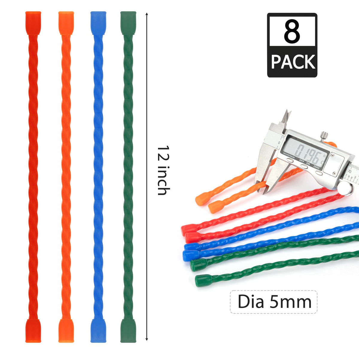 LOIUO red silicone cable ties secure cords with flexible grip