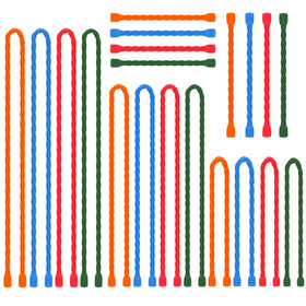 LOIUO silicone cable ties, 4-inch blue, keep small cords neatly organized on your desk