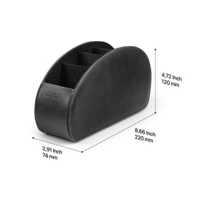 Londo angled profile shows slim upright design that saves table space