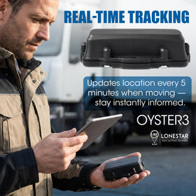 LoneStar Oyster3 long battery life enables multi-year tracking without frequent changes.