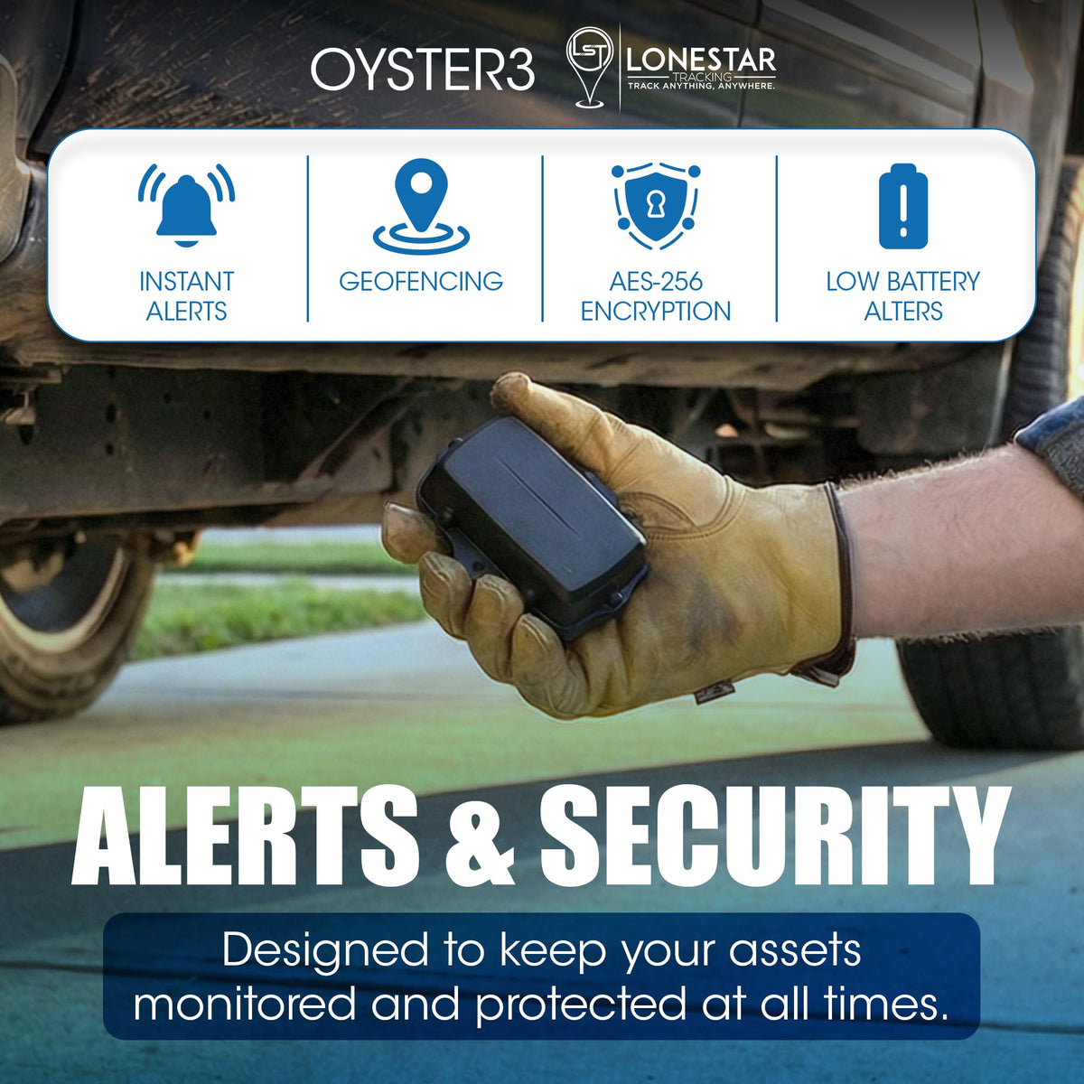 LoneStar Oyster3 IP67 waterproof design withstands rain and road debris.