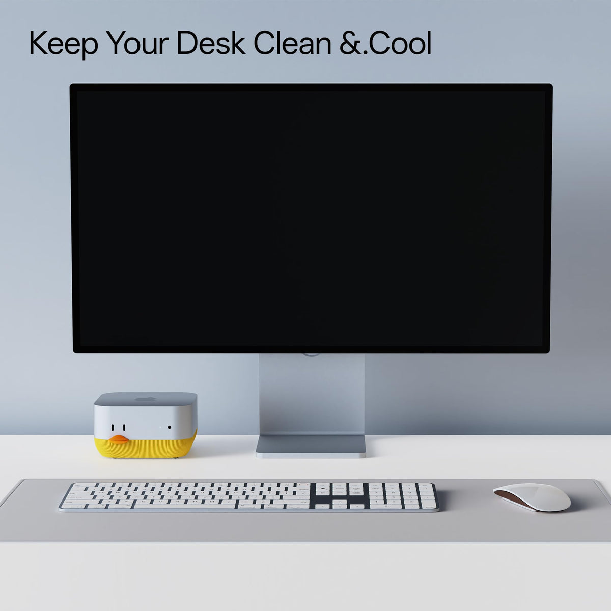 Lonelyfox on-desk setup shown with clean lines and accessible power
