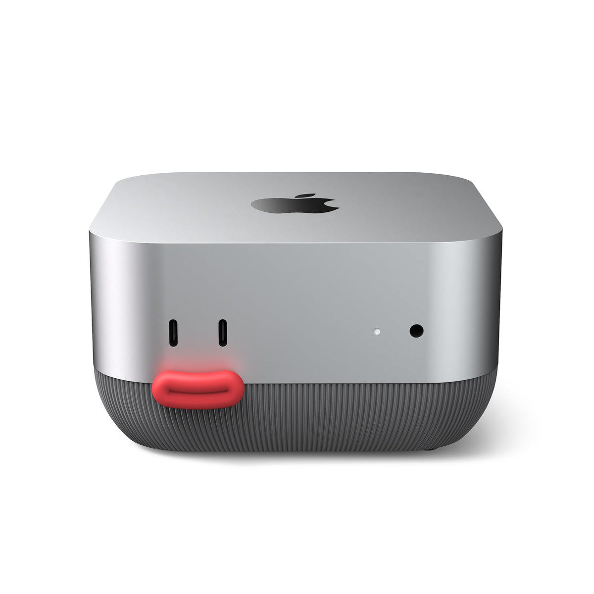 Lonelyfox Mac mini M4 Pro stand with front power access for easy wake-up