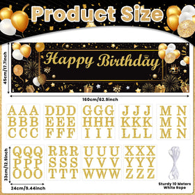 Lonfliness glitter gold alphabet stickers for personalized messages.