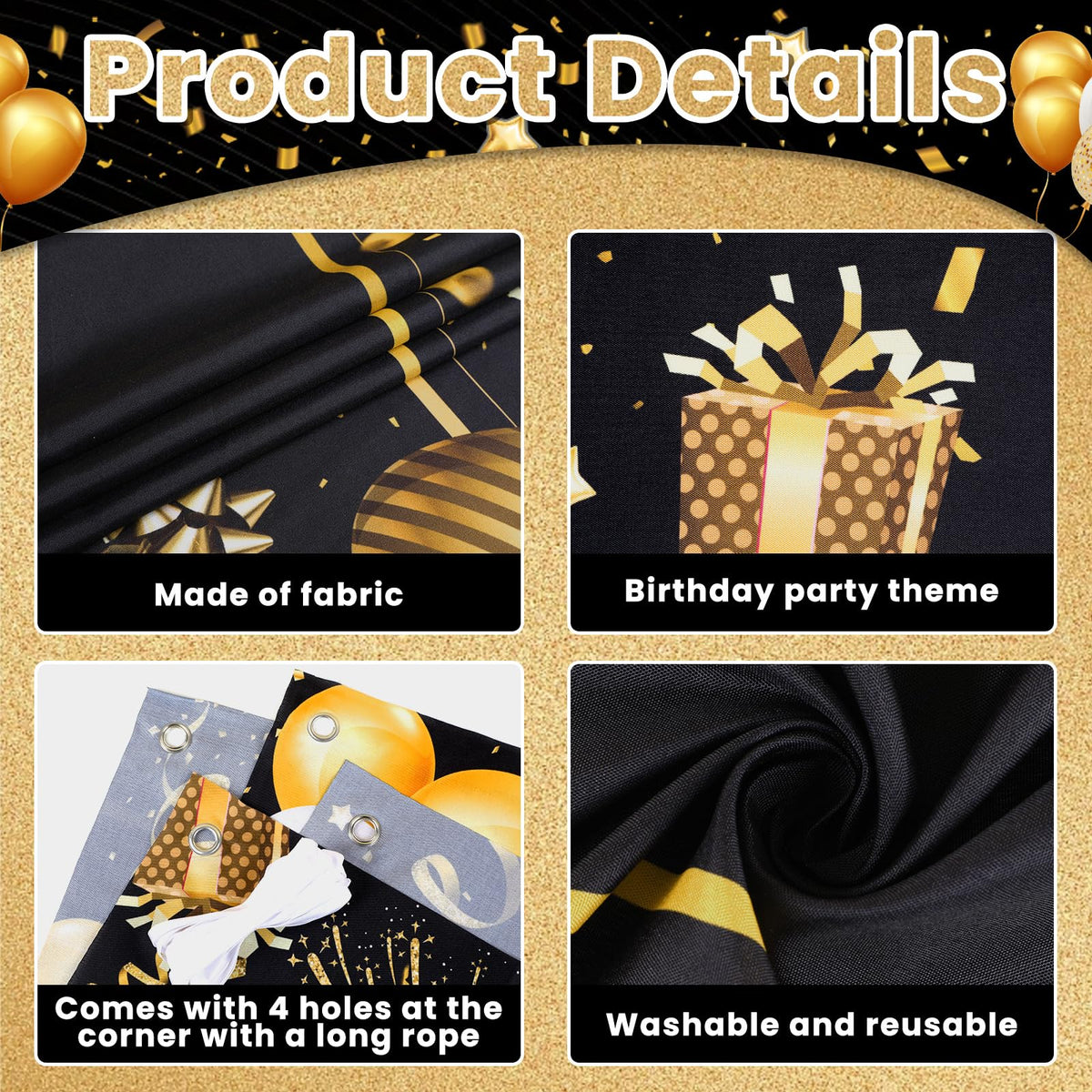 Lonfliness 33ft hanging string for quick setup and flexible placement.