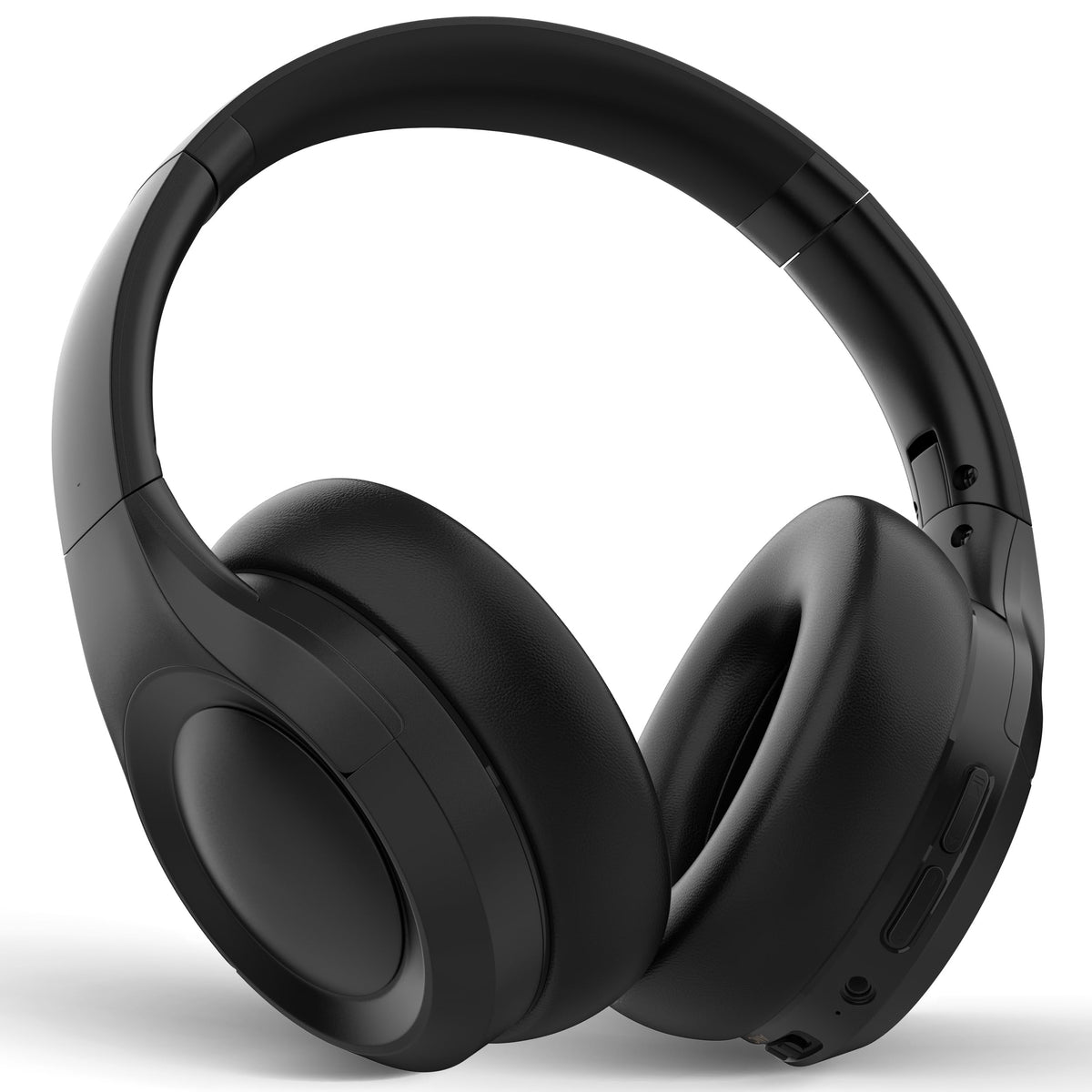 Memory foam ear cups provide comfort during extended listening