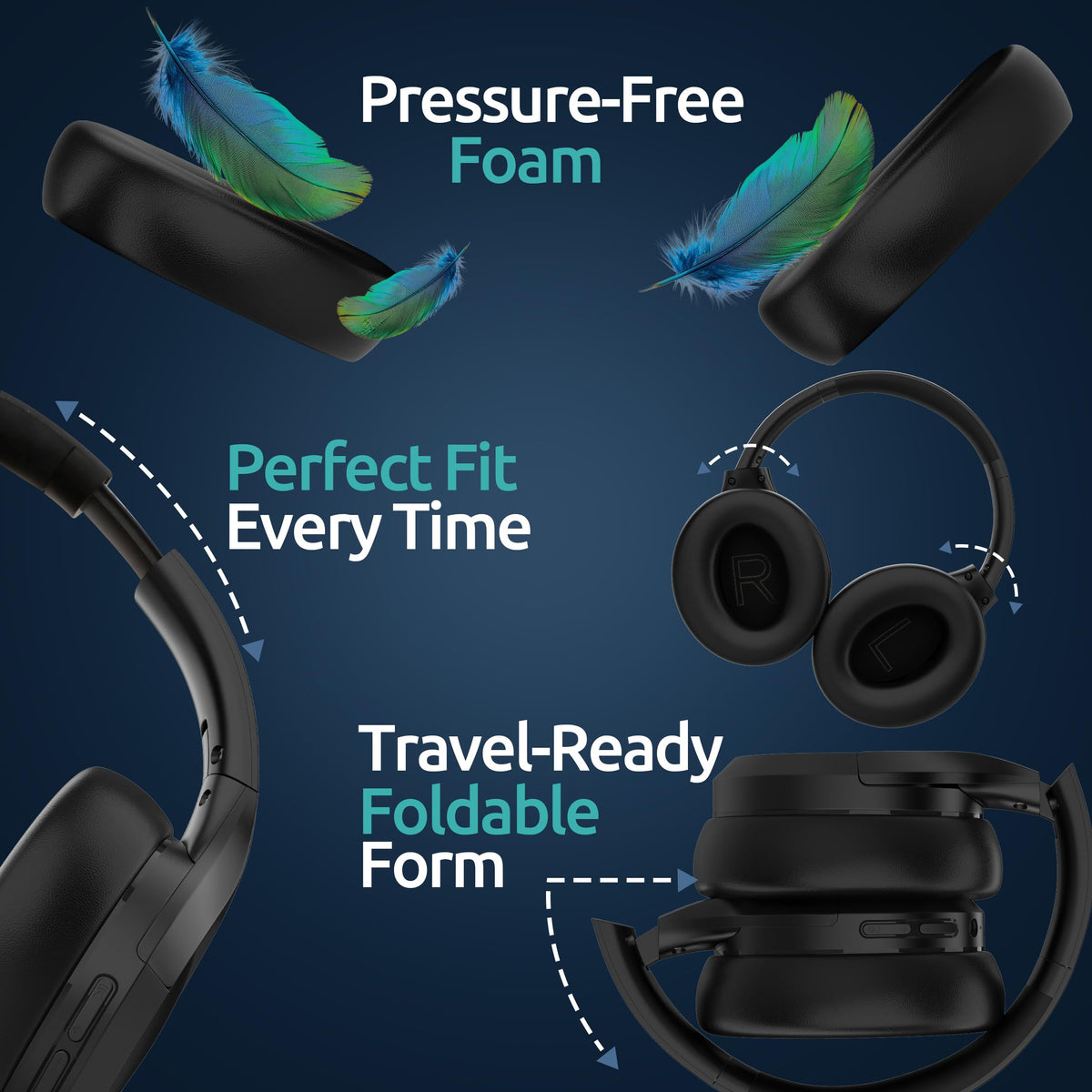 Long Run Technologies ANC headphones hi-res audio with larger drivers