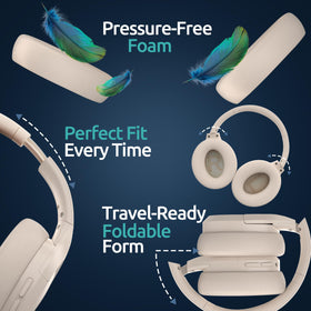 Long Run Technologies ANC headset with Bluetooth 5.4 maintains a stable wireless connection.
