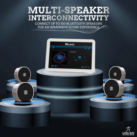 Long Run Technologies dual speakers with Bluetooth pairing enabling room-filling sound.