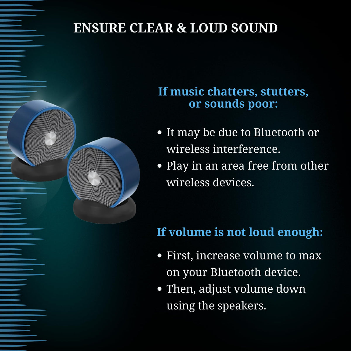 Long Run Technologies two stands included help project sound exactly where you want.
