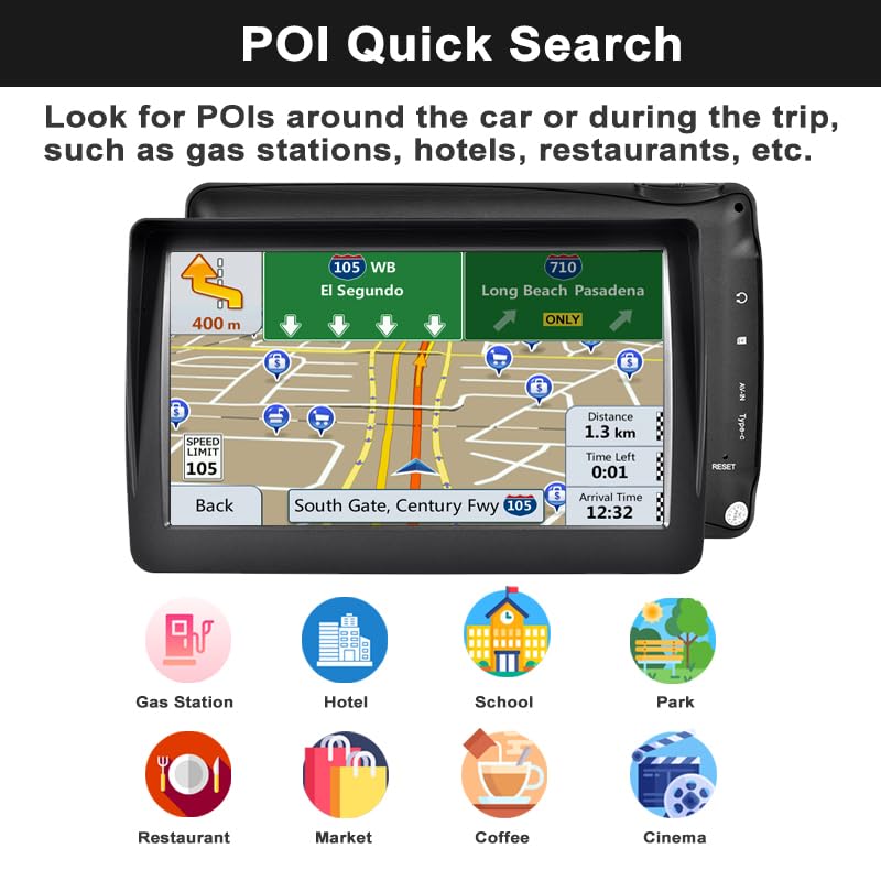 LONGRUF GPS Navigator 3D maps help locate services quickly.