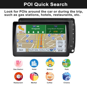 LONGRUF GPS Navigator 3D maps help locate services quickly.