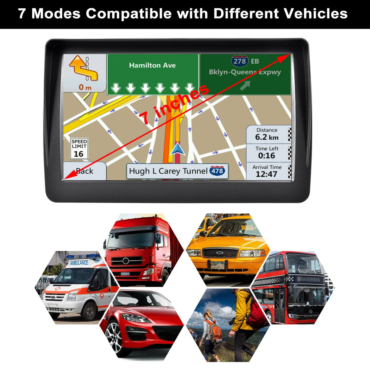 LONGRUF GPS Navigator stable signal keeps you on track in remote areas.