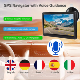 LONGRUF GPS Navigator sunshade reduces glare for daytime and night viewing.
