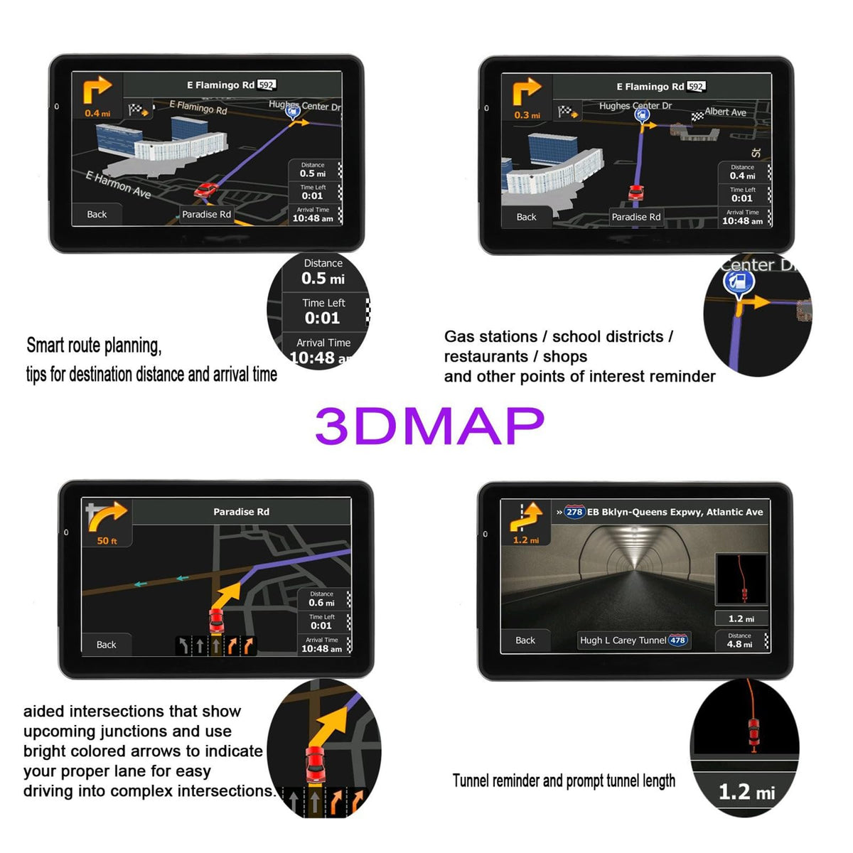 LONGRUF GPS speed camera alerts help you plan safer routes