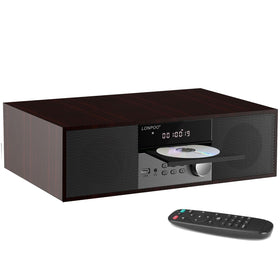 LONPOO LP-816 front view, compact shelf stereo ideal for small living rooms.