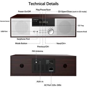 LONPOO LP-816 low-resonance cabinet reduces distortion