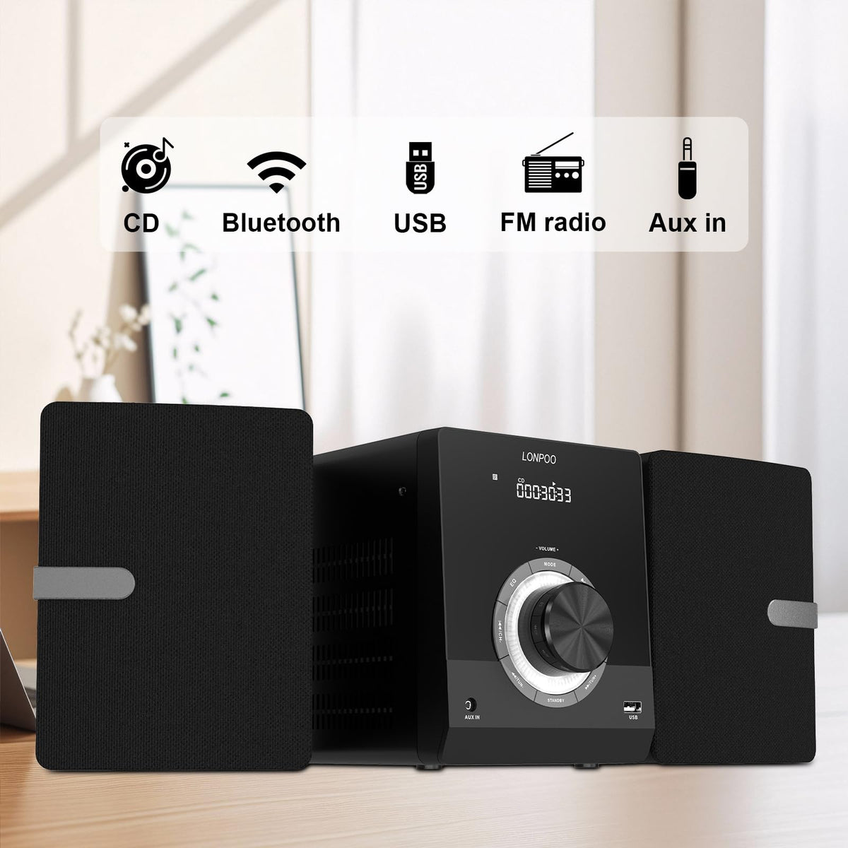 LONPOO LP-886 Bluetooth streaming from mobile devices