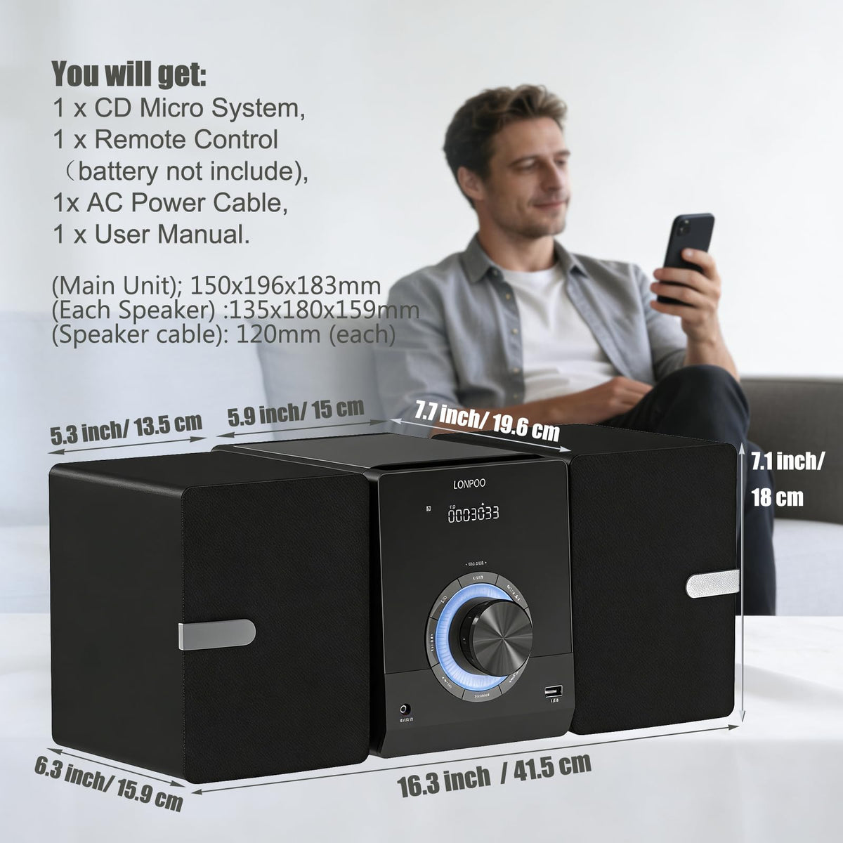 LONPOO LP-886 remote control for easy operation
