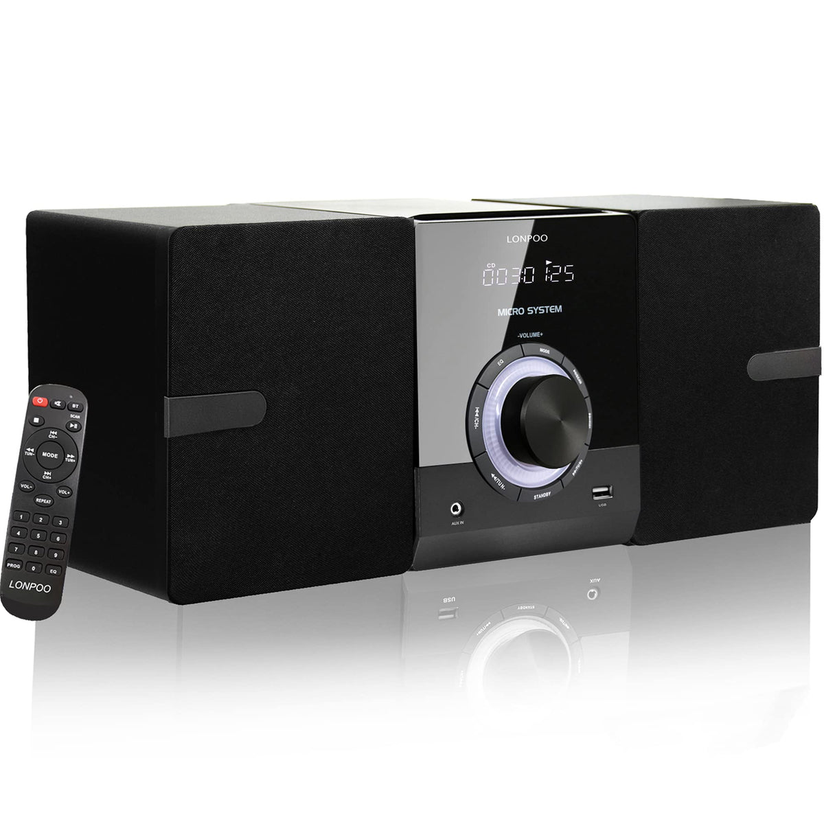 LONPOO LP-886 top-loading CD player for easy disc access