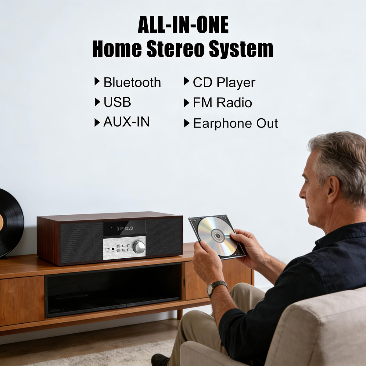 LONPOO remote control and included cables for simple, convenient operation