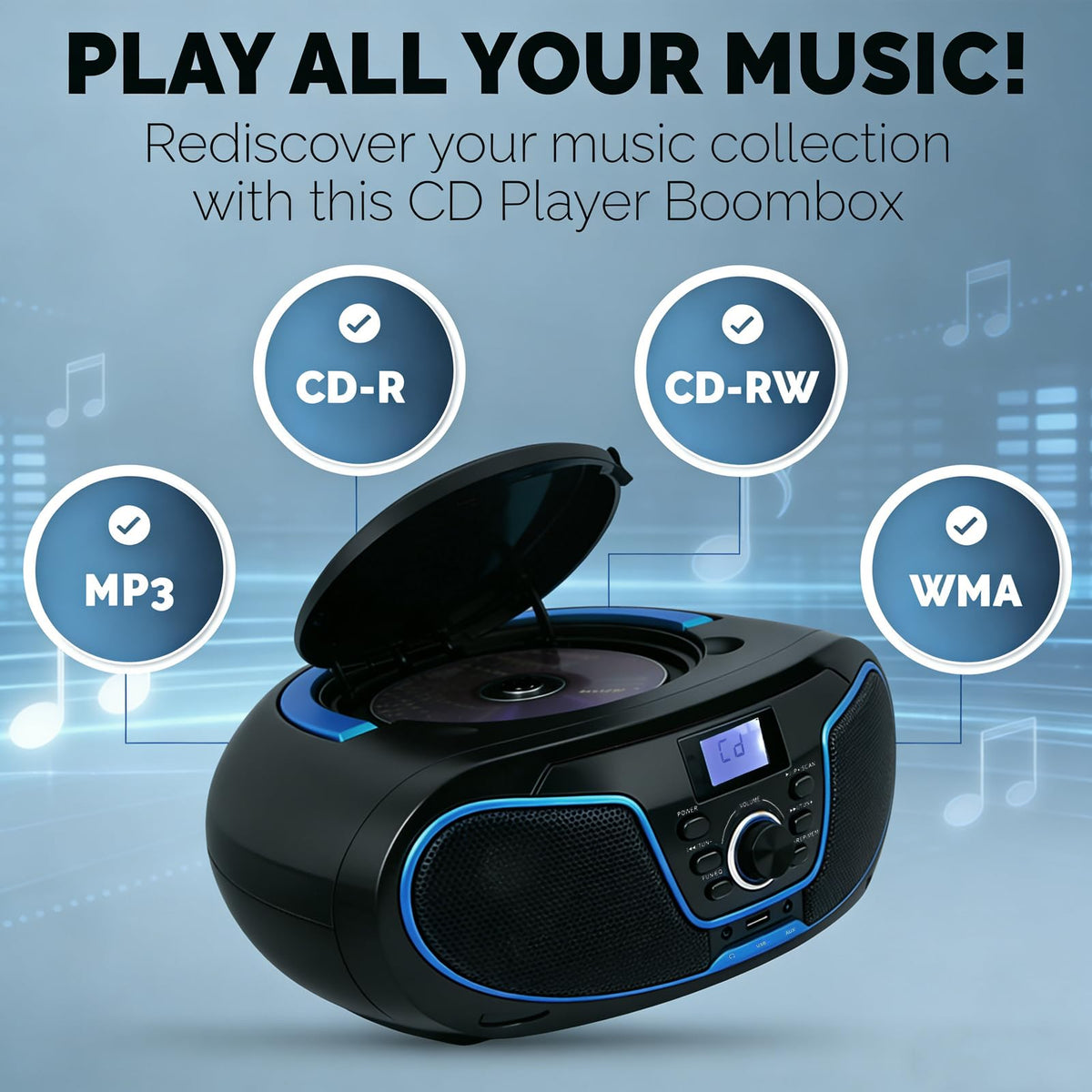 LONPOO speaker close-up showing drivers for clearer sound benefit