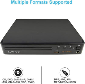 LONPOO USB port access for playing media from flash drives