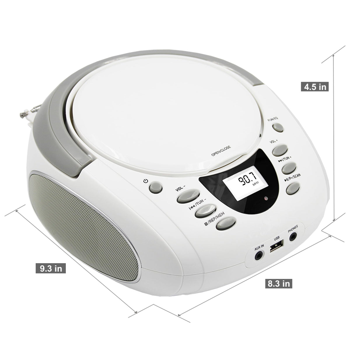 LONPOO with batteries and power cord illustrating portable battery-powered convenience