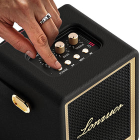 Lonzuer 40W stereo delivers crisp highs and rich bass for immersive listening.