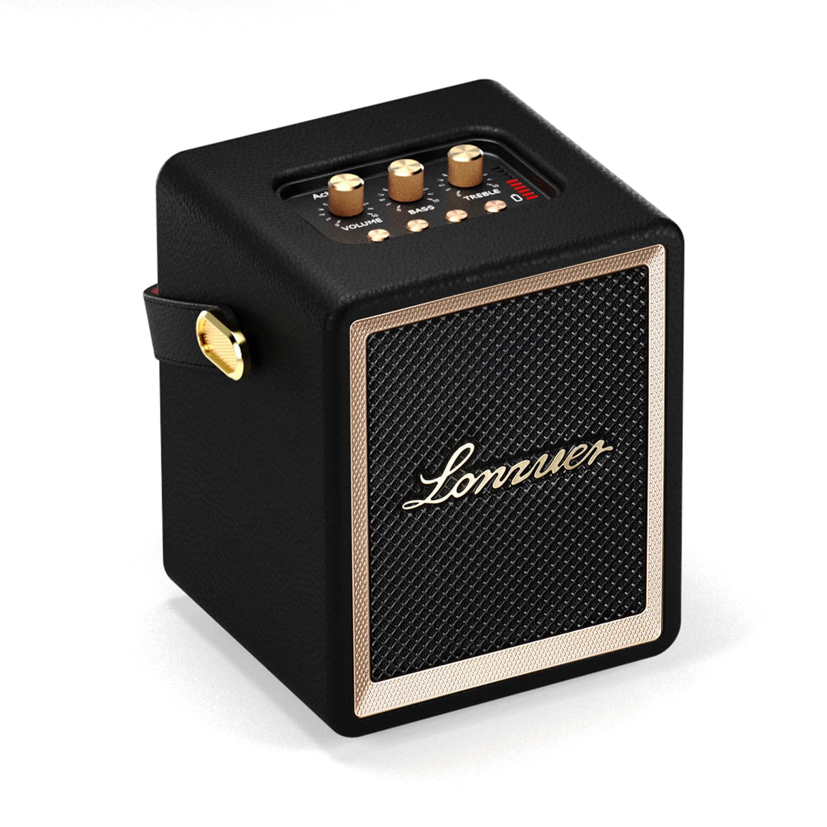 Lonzuer wooden portable speaker with handle for easy transport and decor.